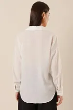 Single Pocket Oversized Seersucker Linen Shirt