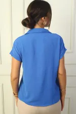 Polo Neck Double Sleeve Ayrobin Blouse