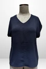 Kadın V Yaka Ayrobin Bluz