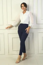 Kadıni Pensli Dar Paça Pantolon