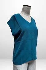 Kadın V Yaka Ayrobin Bluz