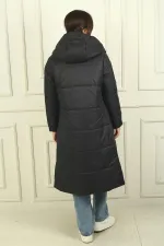 Hooded, Lined, Long, Oversize Puffer Jacket