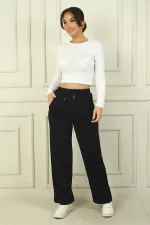 Pantalon Palazzo taille élastique avec poches pour femme Oysho