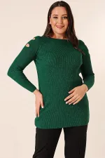 Pull tunique sport grande taille à épaules dénudées