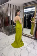 Women's Strapless 3D Floral Draped Lined Lycra Long Dress