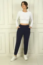 Kadın Beli Ve Paçası Lastikli Cepli Oysho Pantolon