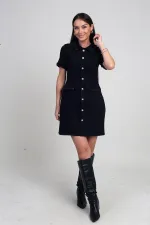 Robe courte Chanel pour femme avec jarretière passepoilée