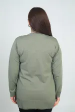 Kadın Tek Taraf Saç Örgülü Büyük Beden Likralı Tunik Bluz