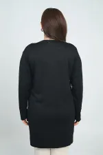 Women's Front Side Braided Plus Size Cold Yarn Tunic Blouse