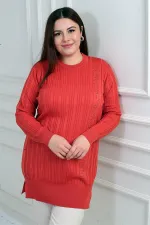 Tunique grande taille pour femme avec détail de pierre sur le côté