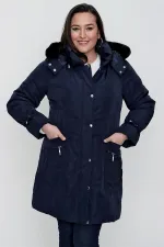 ANORAK DOUBLÉ À CAPUCHE AMOVIBLE GRANDES TAILLES