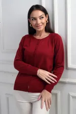 Gilet en maille boutonné pour femme