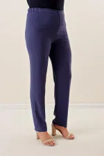 Pantalon large en crêpe importé avec côtés élastiqués