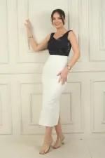 Women's Thick Strapped Lined Satin Crepe Chanel Long Dress