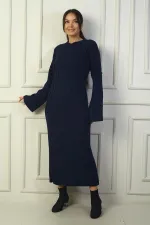 Women's Braided Relaxed Fit Acrylic Long Dress