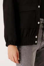 Blouson aviateur à taille élastiquée et poches plaquées