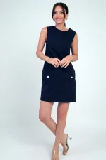 Robe courte pour femme avec détails en polaire
