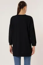 Yanları Yırtmaçlı Örme Tunik Bluz