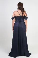 Robe à paillettes grande taille pour femme, à bretelles, laçage au dos, buste drapé, doublée et à armatures.