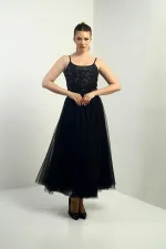 Women's Elastic Waist Lined Tulle Skirt