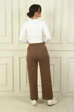 Women's Oysho Palazzo Pants with Elastic Waist and Pockets