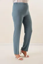 Pantalon large en crêpe importé avec côtés élastiques