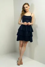 Women's Strappy Glitter Layered Short Dress