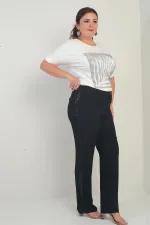 Culotte BB pour femme avec taille élastique et bordure latérale à paillettes