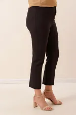 Pantalon grande taille en Lycra avec taille élastique et poches