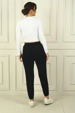 Kadın Beli Ve Paçası Lastikli Cepli Oysho Pantolon