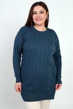 Tunique grande taille pour femme avec détail de pierre sur le côté