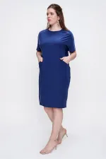Stud Detail Stylish Lycra Plus Size Dress