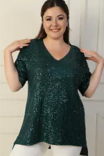 V-Neck Sequin BB Tunic