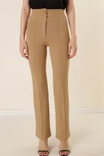 Kadın Yüksek Bel Toparlayıcı Çımalı Palazzo Pantolon