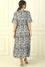 Patterned Wrap-Around Printed Viscose Dress