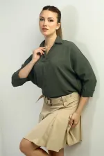 Polo Yaka Truvakar Kol Ayrobin Bluz