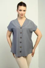 Women's Shawl Collar Oversize Shirt