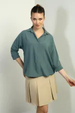 Polo Yaka Truvakar Kol Ayrobin Bluz