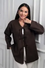 Gilet en cachemire 3 fils pour femme avec devant en dentelle