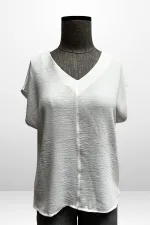 Kadın V Yaka Ayrobin Bluz