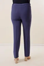 Pantalon large en crêpe importé avec côtés élastiqués