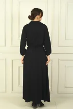 Women's Front Zippered Jacket and Elastic Waist Long Skirt Osyho 2-Piece Set