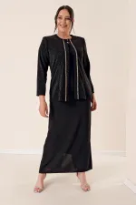 Ensemble veste doublée à paillettes et pierres BB