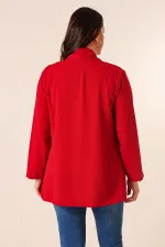 İçi Atletli Şal Desenli İthal Krep Ceket Büyük Beden 2'li Takım