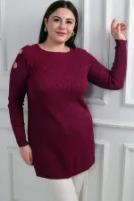 Pull tunique de sport grande taille à épaules dénudées