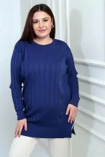 Tunique grande taille pour femme avec détail de pierre sur le côté