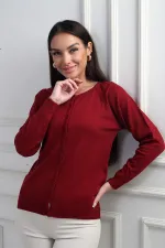 Gilet en maille boutonné pour femme