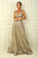 Glittery Ghost Tulle Princess Gown