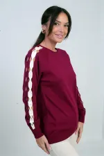 Chemisier rayé à manches longues pour femme