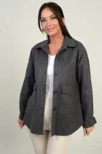 Chemise à poches boutonnées pour femme